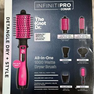 The Knot Dr. Blowout detangling hot air brush from InfinitiPro by Conair